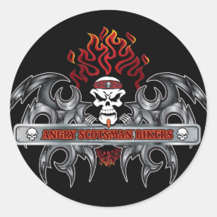 Arg-Scotsman-Biker Runt Klistermärke