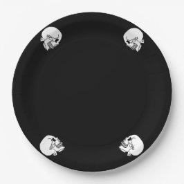 Arg Skeleton Halloween fest Papper Plate