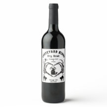 Arg Skeleton Halloween fest Vin-etikett