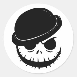 Arg Skeleton Halloween Stickers Runt Klistermärke