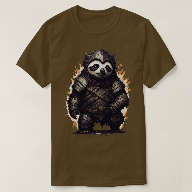 Arg sloth bar gammal krigararmé t shirt (Design framsida)