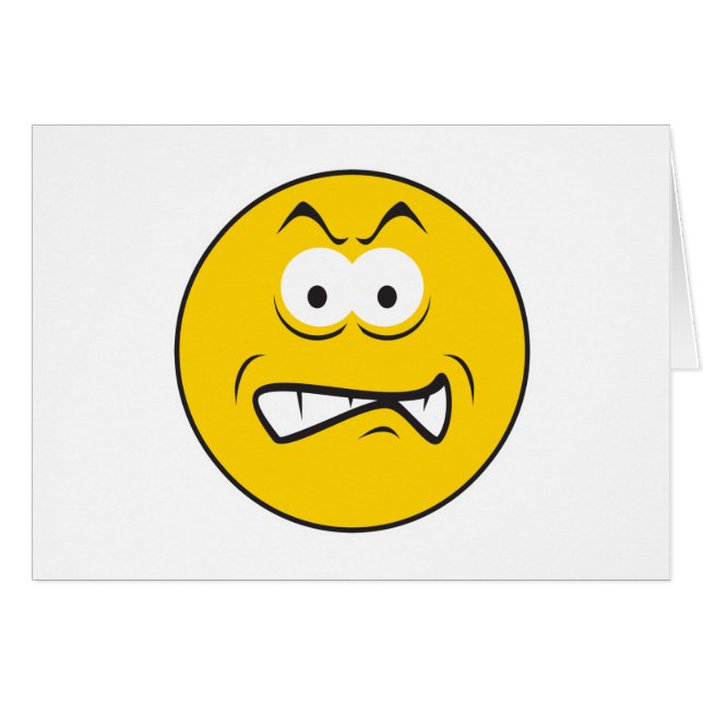 Arg Snarling Ansikte Hälsningskort (Framsidan Horizontal)