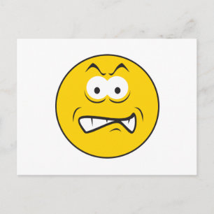 Arg Snarling Ansikte Vykort