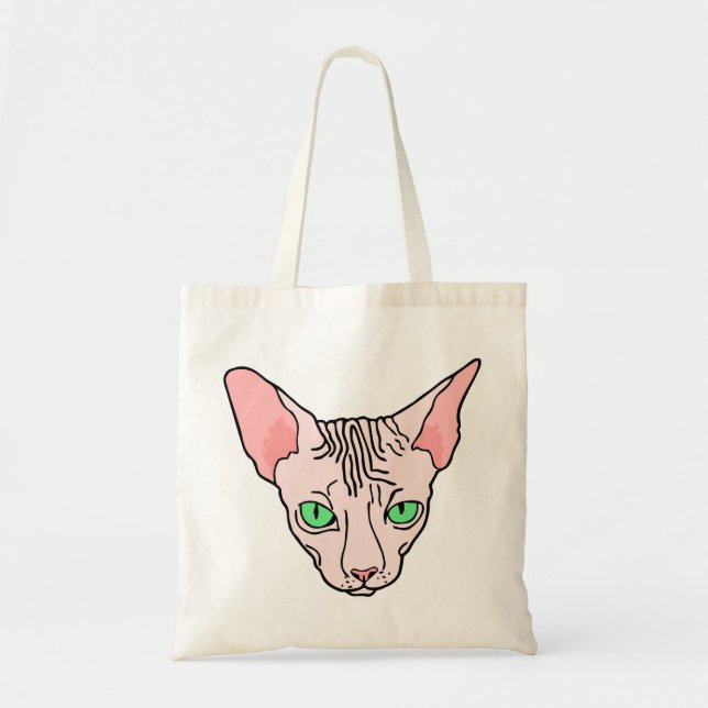 Arg Sphynx Sphinx Cat Pet Tygkasse (Framsidan)
