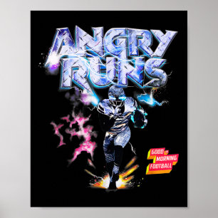 Arg Springa Bra Morgon Football Sport Älskare Vint Poster