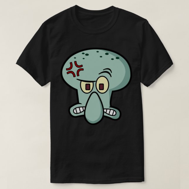 Arg Squidward Ansikte T Shirt (Design framsida)