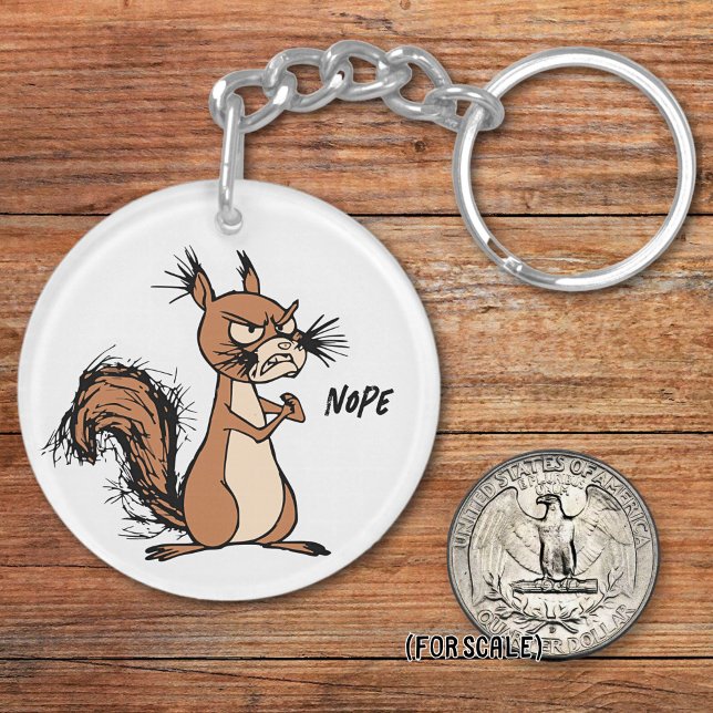 Arg Squirrel Teckning Sarcastic Phrase Bag Charm (Skapare uppladdad)