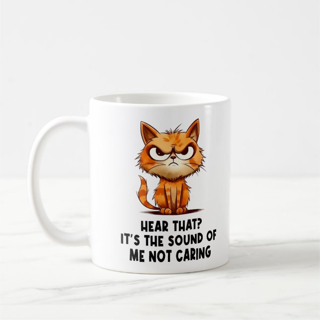 Arg Stressat Cat Funny Stressa PM för Cat Lover Kaffemugg (Vänster)