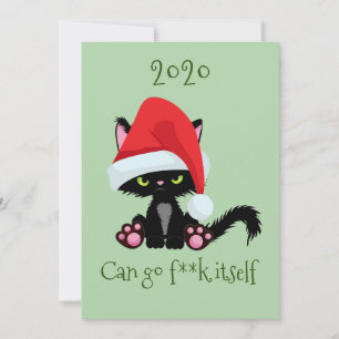 Arg sur grumpy cat 2020 Kan dra åt helvete Julkort