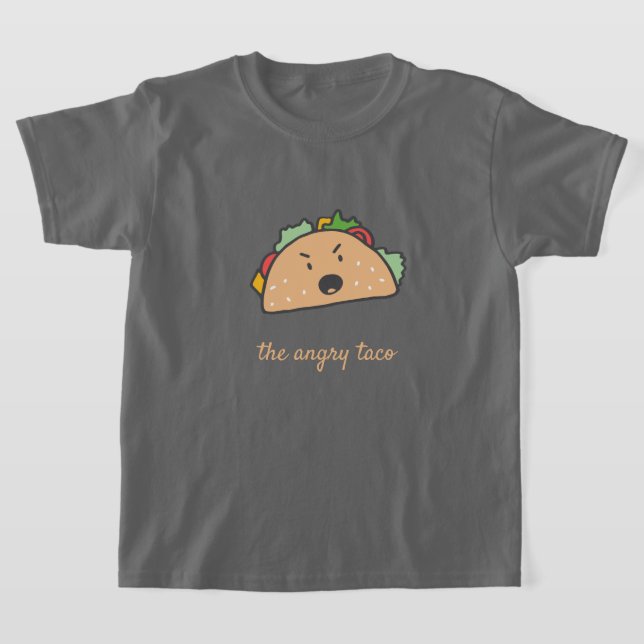 Arg Taco Anpassade Text av betydelse för Emoji T Shirt (Laydown)