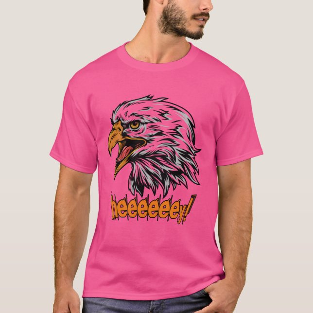 Arg Tecknad Eagle Bird lustig T Shirt (Framsida)