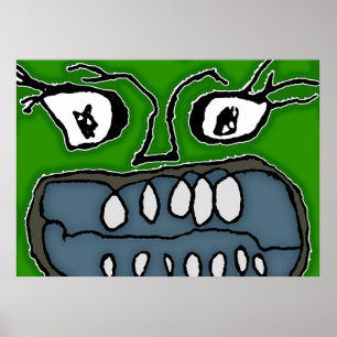Arg Tecknad - monster - slutredigeringsbild Poster
