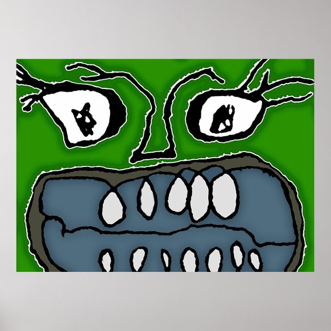 Arg Tecknad - monster - slutredigeringsbild Poster (Framsidan)