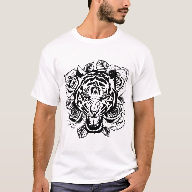Arg Tiger Head T Shirt (Framsida)