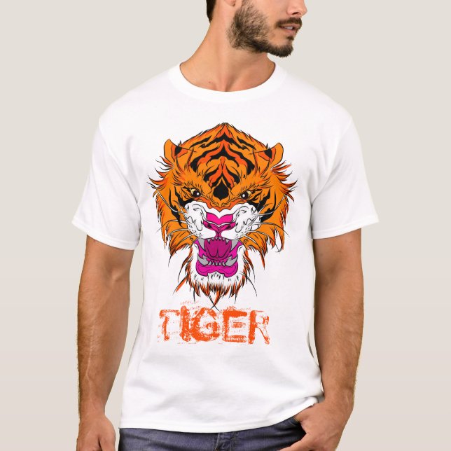 Arg Tiger Head T Shirt (Framsida)