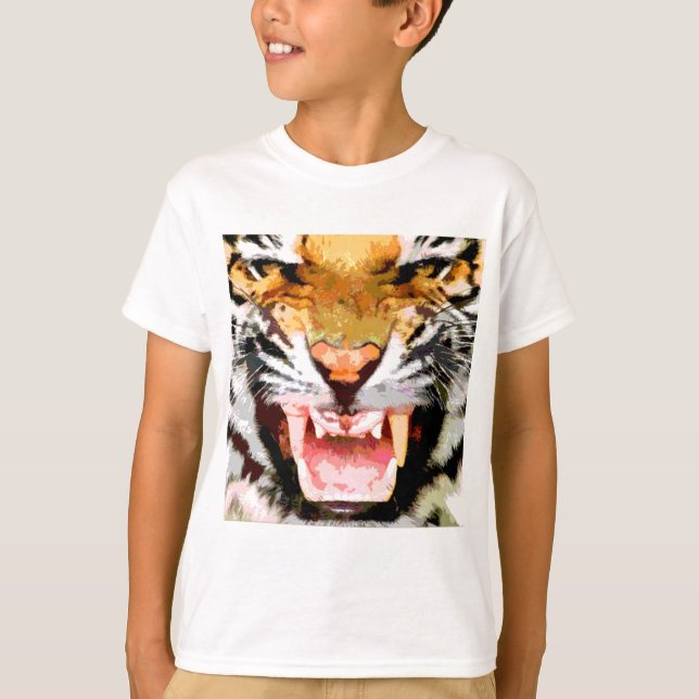 Arg Tiger - Ögon Tiger T Shirt (Framsida)