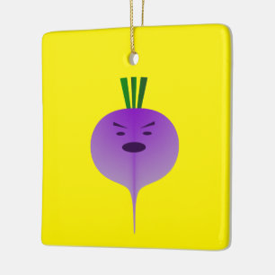 Arg Turnip av Kenneth Yoncich Julgransprydnad Keramik