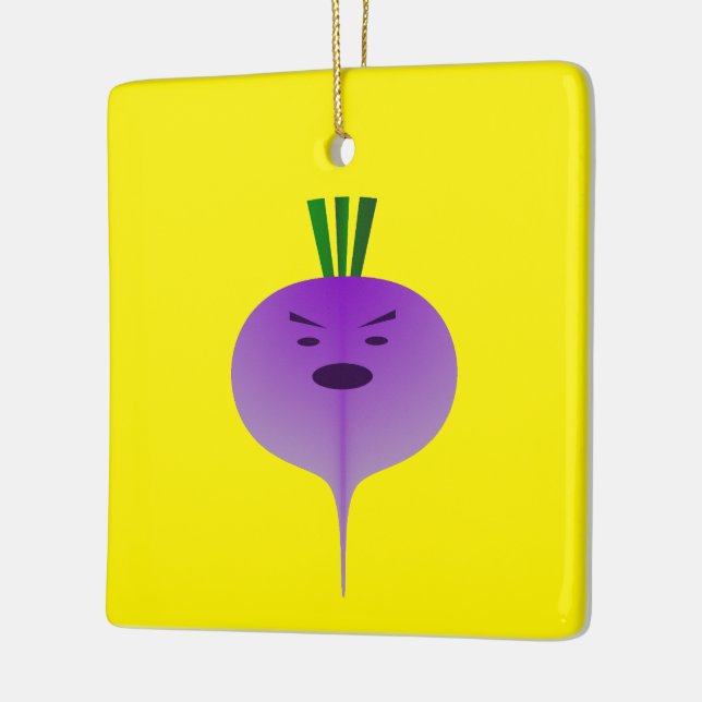 Arg Turnip av Kenneth Yoncich Julgransprydnad Keramik (Vänster)