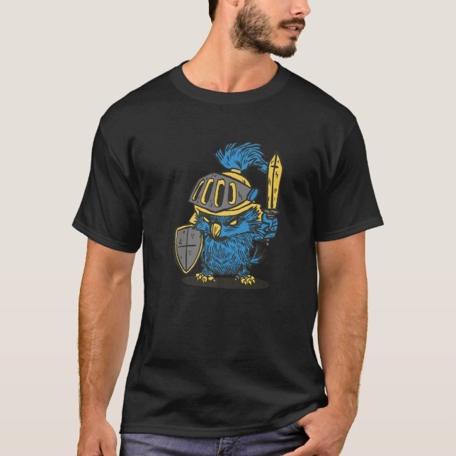 Arg Uggla Knight - Medieval Renaissance Fair Festi T Shirt (Framsida)