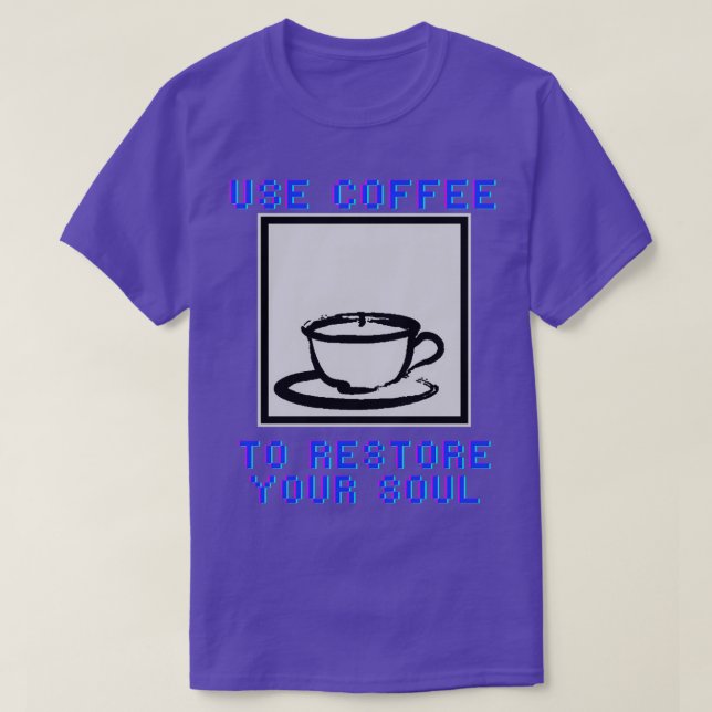 Arg Video Game Nerd AVGN Använda Coffee för att åt T Shirt (Design framsida)