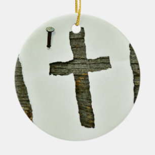 Arg vit Jesus Julgransprydnad Keramik