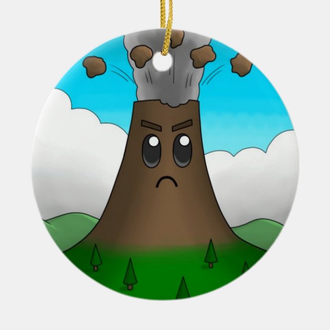 Arg Volcano Julgransprydnad Keramik (Framsidan)