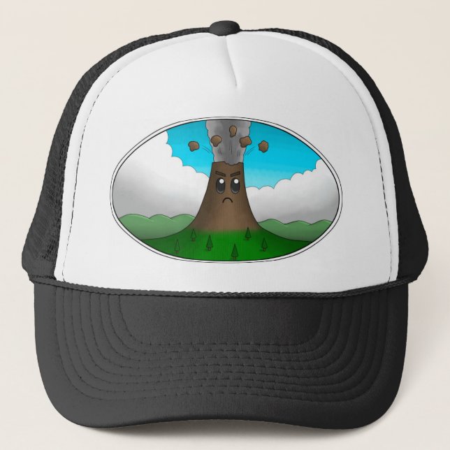 Arg Volcano-utskrift Truckerkeps (Framsida)