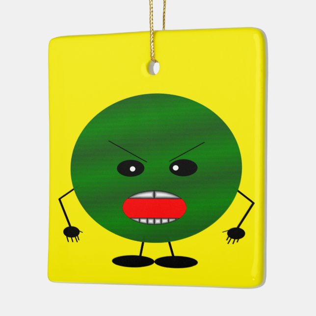 Arg Watermelon av Kenneth Yoncich Julgransprydnad Keramik (Vänster)