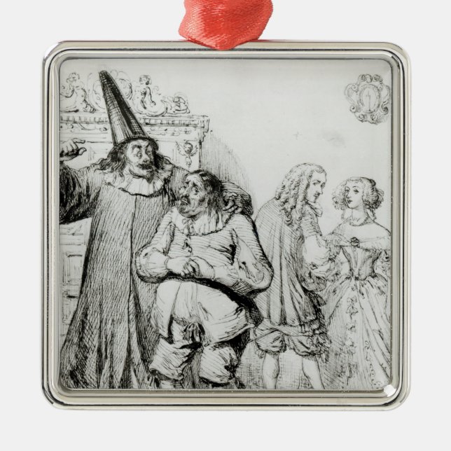 Argan och Monsieur Purgon Julgransprydnad Metall (Framsidan)
