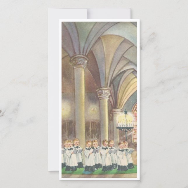årgång Choir Boys i katedralkyrkan Julkort (Framsida)