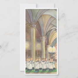 årgång Choir Boys i katedralkyrkan Julkort