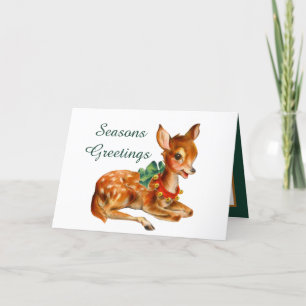 årgång Jul-hjort tillför stämning Helgkort