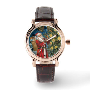 årgång Santa Helgdag Armbandsur