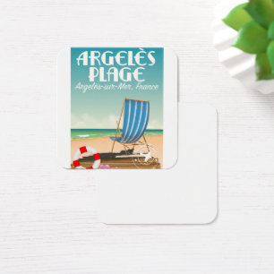 Argelès Plage,Argelès-sur-Mer, Frankrike Fyrkantigt Visitkort