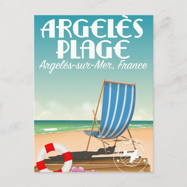 Argelès Plage,Argelès-sur-Mer, Frankrike Vykort (Framsida)