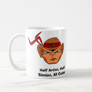 Argen kodifierar apamuggen kaffemugg