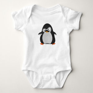 Argen Penguin Penguin Cute Black Grått T Shirt