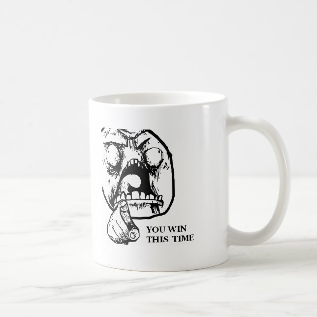 Argen segrar du detta Time ansikte Kaffemugg (Höger)
