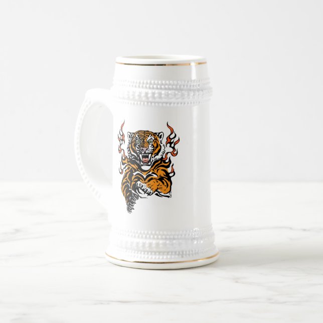 Argens tiger i tunga sejdel (Framsida vänster)
