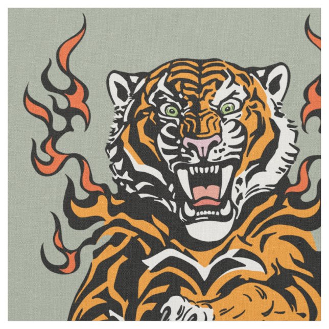 Argens tiger i tunga tyg (Närbild)