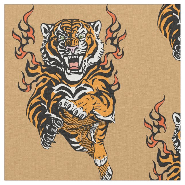 Argens tiger i tunga tyg (Närbild)