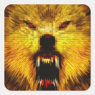 Argens Varg Fyrkantigt Klistermärke