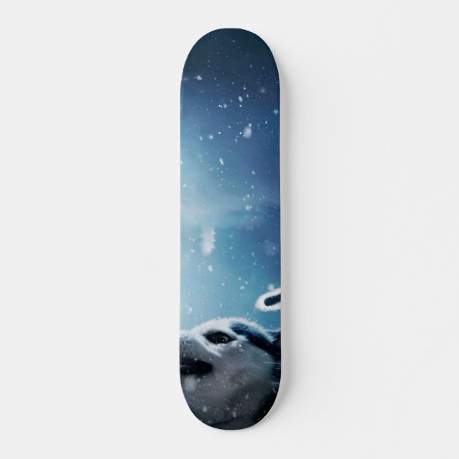 Argens vargar och måne mini skateboard bräda 18,5 cm (Framsida)