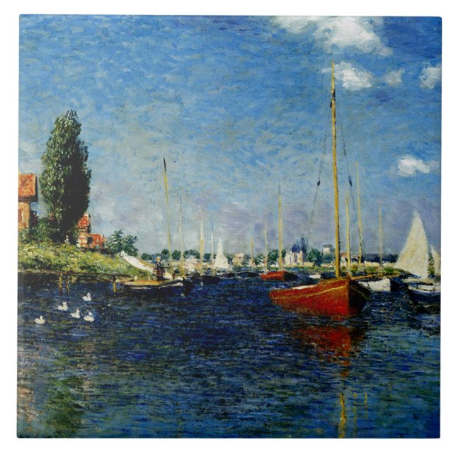 Argenteuil, berömd målning, kakelplatta (Framsidan)