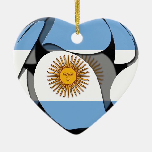 Argentina #1 julgransprydnad keramik (Framsidan)