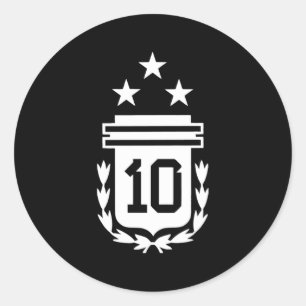 Argentina 3 stjärnor Argentinas Flagga Tre stjärno Runt Klistermärke