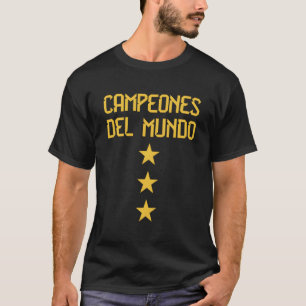Argentina 3 stjärnor Argentinas Flagga Tre stjärno T Shirt