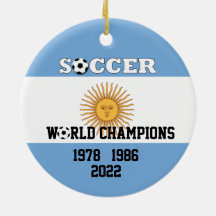 Argentina 3 Times Ocer Champs Ornament