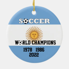 Argentina 3 Times Ocer Champs Ornament