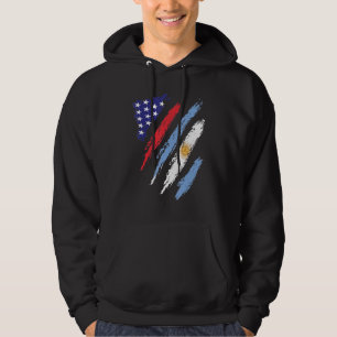 Argentina American Grown Flagga USA Patriot Herita Hoodie